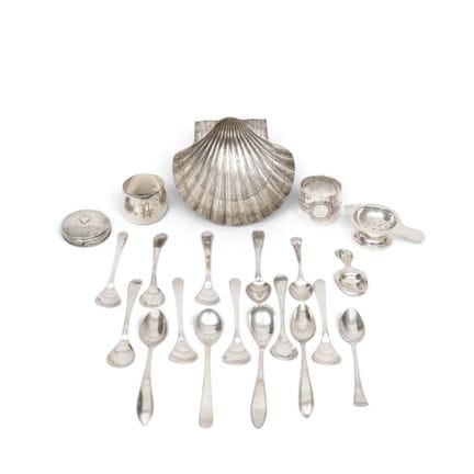 Divers petits objets en argent, XIXe et XXe siècle