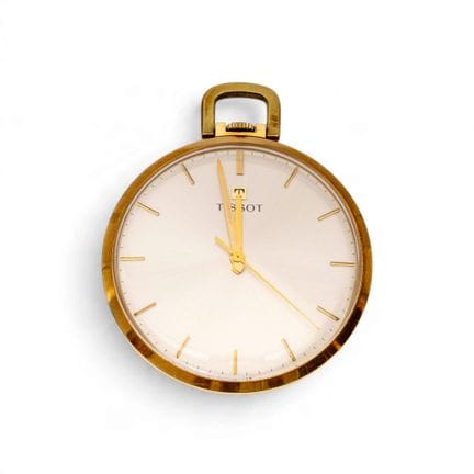 Tissot, une montre de poche en or des années 1960,
