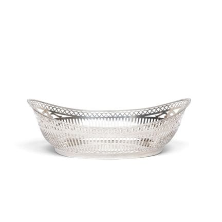 Corbeille à pain ajourée, années 40, modèle ovale 