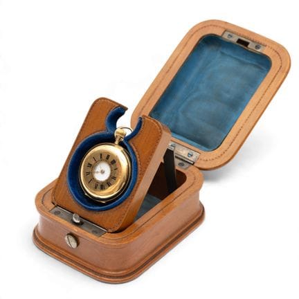 Waltham, montre de poche demi-chasseur. Cadran éma