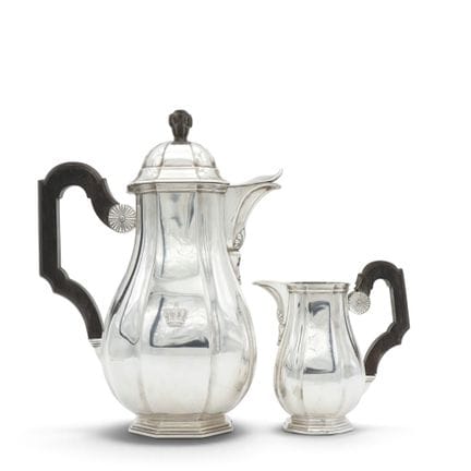Belgique, cafetière et pot à lait, début du XXe si