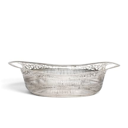 Corbeille à pain ajourée, Art déco, modèle ovale o