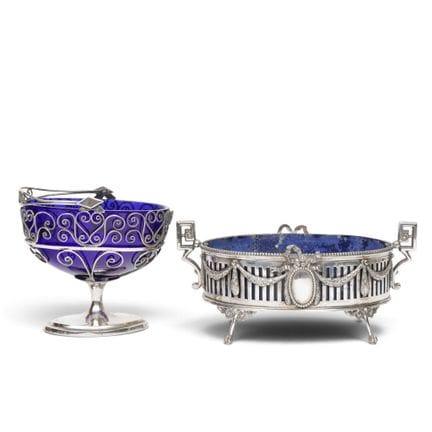 Jardinière avec bac intérieur en zinc peint en ble