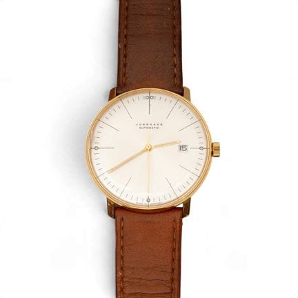 Montre-bracelet Junghans plaquée or, conçue par Ma
