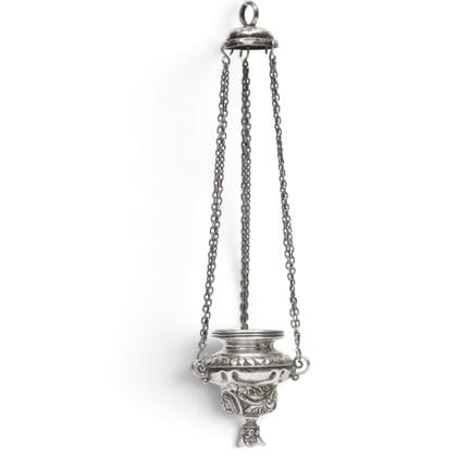 Russie, lampe de l'Église, marque du maître et poi