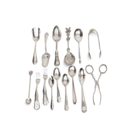 Divers petits objets en argent, XIXe et XXe siècle