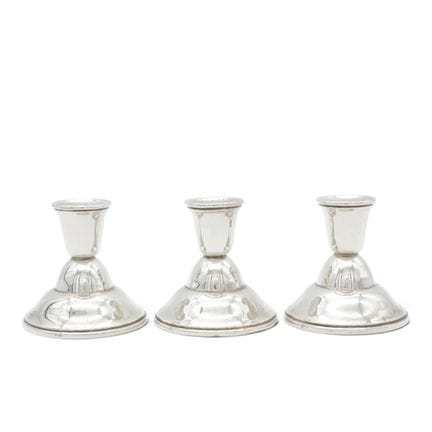 Juego de tres candelabros, de los años 50, de form