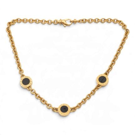 Bulgari, collier Bvlgari 3P Onyx. Composé d'une ch