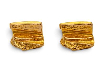 Une paire de boucles d'oreilles en or signées Björ