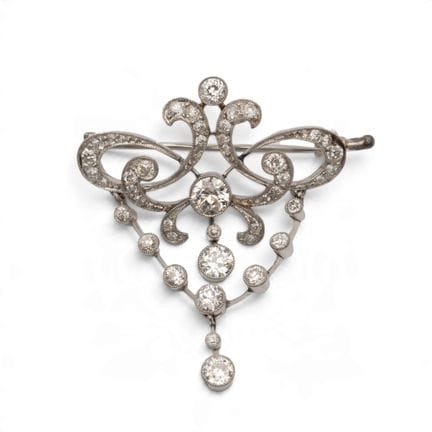 A Belle Epoque diamond brooch, which can also be w