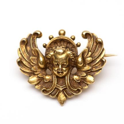 A 19th-century French brooch by Wièse. It depicts 