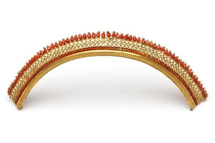 An early 19th-century coral Empire-style tiara hai