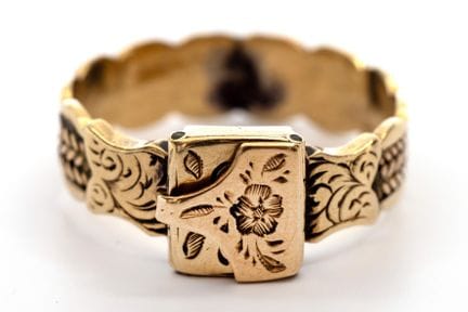 A 19th-century sentimental locket ring. The locket