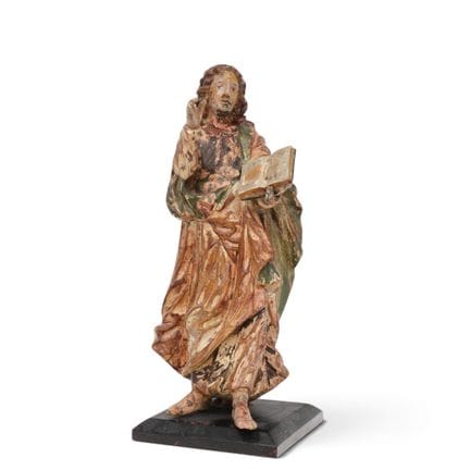 Spagna, scultura in legno intagliato raffigurante 