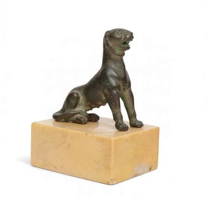 Italia, statuetta in bronzo raffigurante una pante
