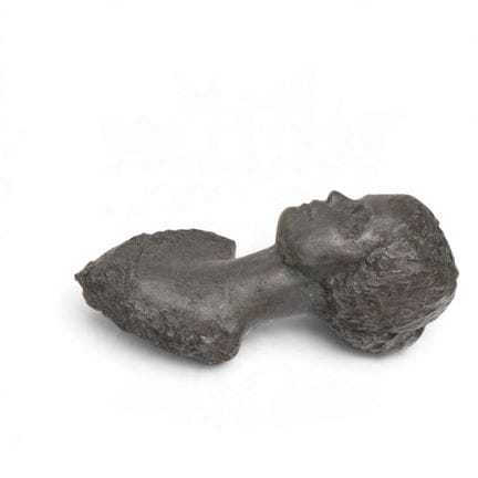 Scultura in bronzo patinato scuro, “busto di donna