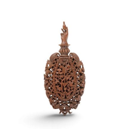 Francia, flacone a forma di noce di cocco, XIX sec