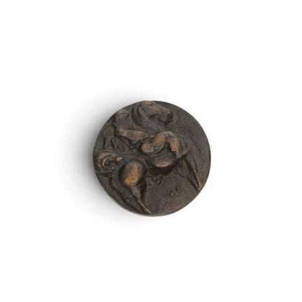 Medaglia in bronzo, disegno di Arthur Spronken, 19