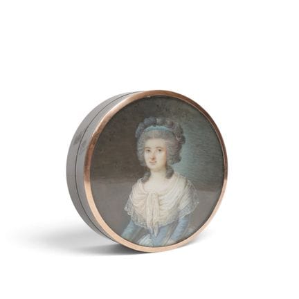 Francia, tabacchiera in tartaruga, 1800 circa; cop