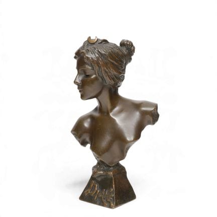 Emmanuel Villanis (1858-1914), busto in bronzo con
