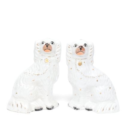 Staffordshire, coppia di cocker spaniel in ceramic