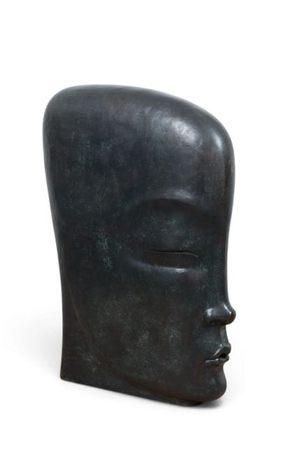 Rene Rikkelman (1959), scultura in bronzo patinato
