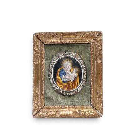 Nicolas Laudin (1629-1698), placchetta smaltata, G