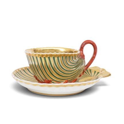 Attribuita a Pierre-Louis Dagoty, tazza e piattino