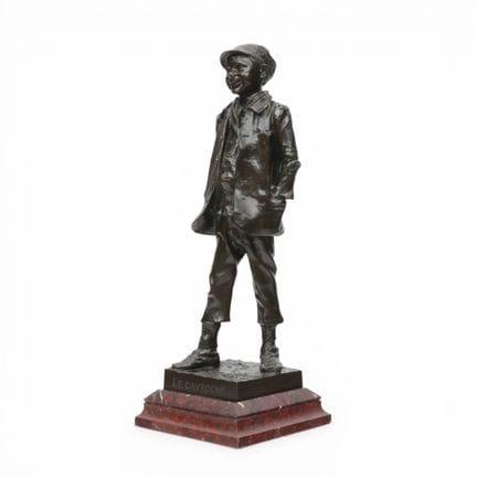 Alfred Egide Crick (1858-1931), scultura in bronzo