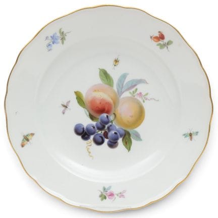 Meissen, piattino in porcellana, XIX secolo; decor