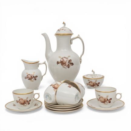 Royal Copenhagen, servizio da caffè in porcellana 