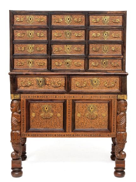 India, vetrina da collezione in legno massiccio in