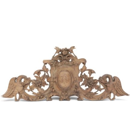 Porta Supra in legno di quercia intagliato, XIX se