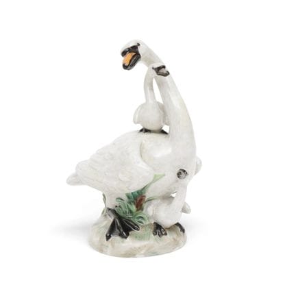 Meissen, statuetta in porcellana, “Cigni”, seconda