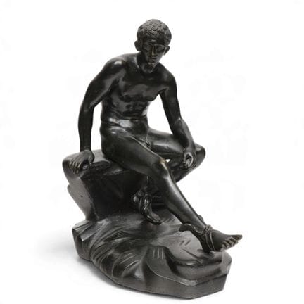 Grand Tour, scultura in bronzo, “Ermes a riposo”, 