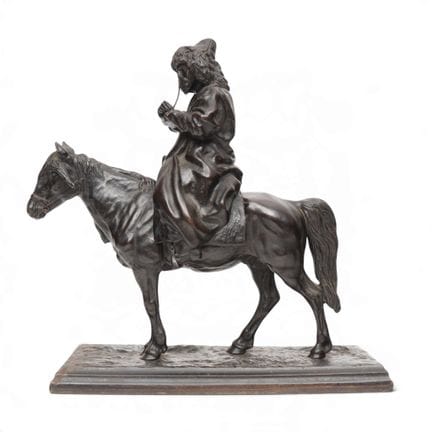 Artemi Ober (1847-1917), scultura in ferro patinat