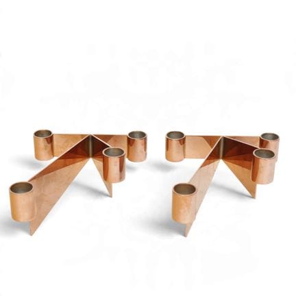 Georg Jensen，两盏四烛支烛台，设计：Patricia Urkiola，