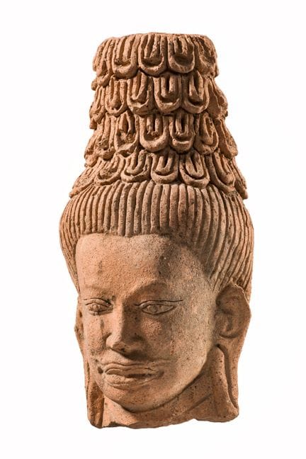 Cambodge, khmer

Tête de bodhisattva

Céramique

S