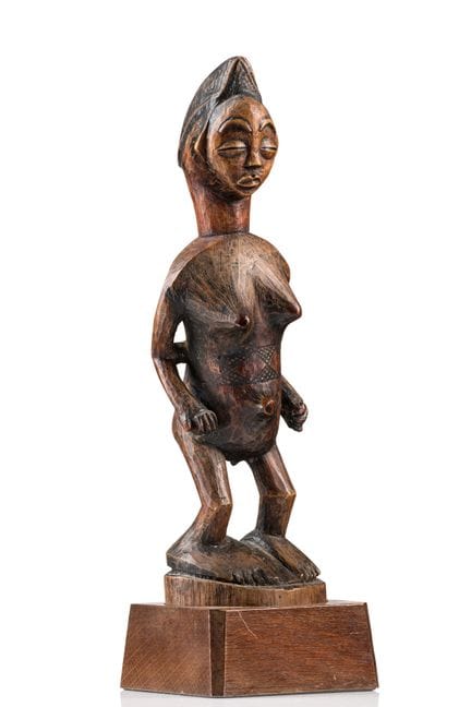 Gabon, Punu

Figura femminile in piedi

Legno, pig
