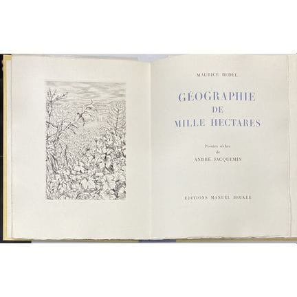 BEDEL (Maurice).
Geografía de mil hectáreas.
Manue