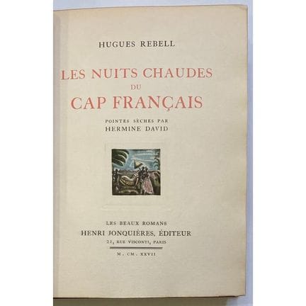REBELL (Hugues).
Las noches cálidas del Cabo Franc