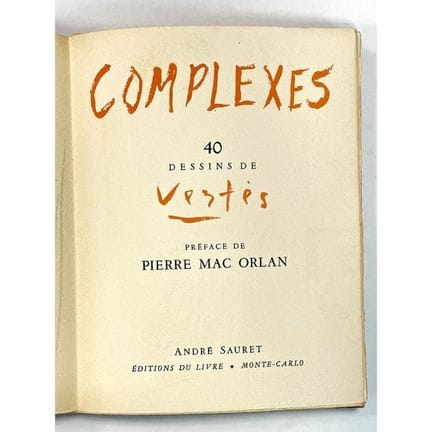 CURIOSA. - Lote de 3 obras.
- VERTÈS (Marcel). Com