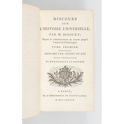 BOSSUET.
Discurso sobre la historia universal.
Par
