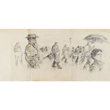 雷内·福莱特（1931-2020）
《爸爸》，原画
铅笔与白色水粉画于复印纸上
有磨损、折痕和泛黄

