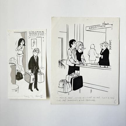 André HARVEC (1918–2010)
Honeymoon—Set of two orig