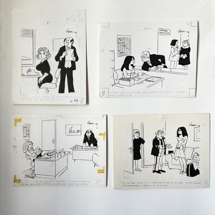André HARVEC (1918–2010)
At Work—Set of four origi