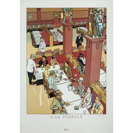 泰德·贝诺瓦（1947-2016）
《在拉库波尔》
彩色石版画
右下角签名
68 x 49 厘米
这