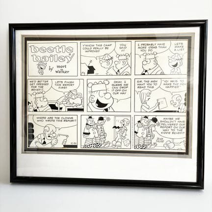 * Mort WALKER (1923–2018)
Beetle Bailey, original 