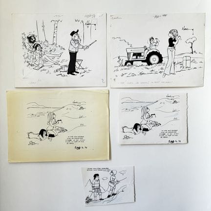 安德烈·哈维克（André HARVEC，1918-2010）
《在大自然中》——一套四幅署名原创幽