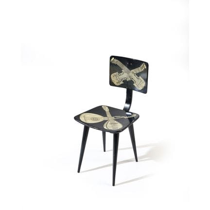 PIERO FORNASETTI (1913–1988)
Stuhl aus schwarz lac